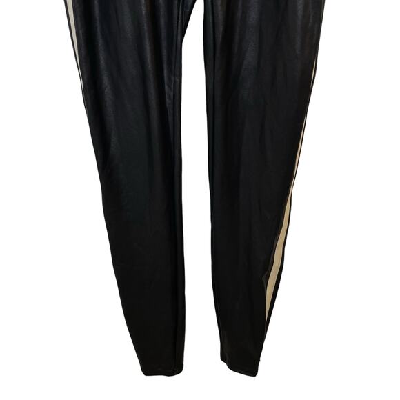 SPANX Faux Leather Leggings With Side Stripe In Very Black Women’s Size Small - Picture 8 of 14